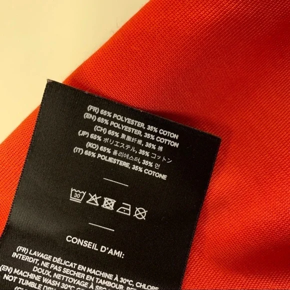 AMI Paris Taped Logo Track Pant Orange Men’s Size Small Straight leg - Picture 10 of 11